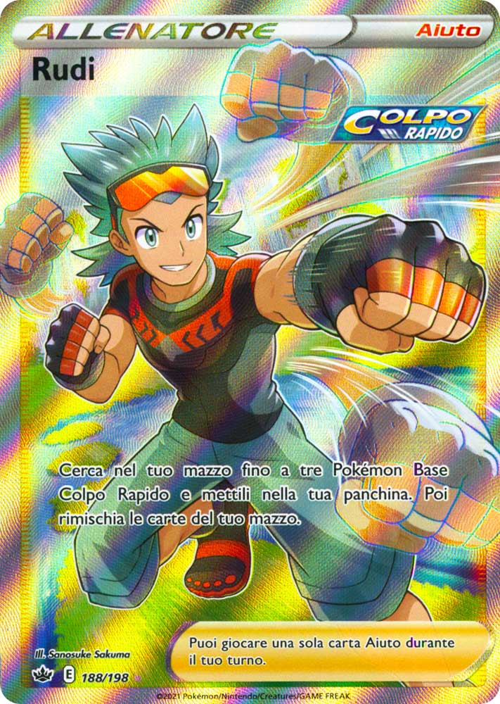 188 / 198 Rudi Ultra Rara Full Art foil (IT) -NEAR MINT-