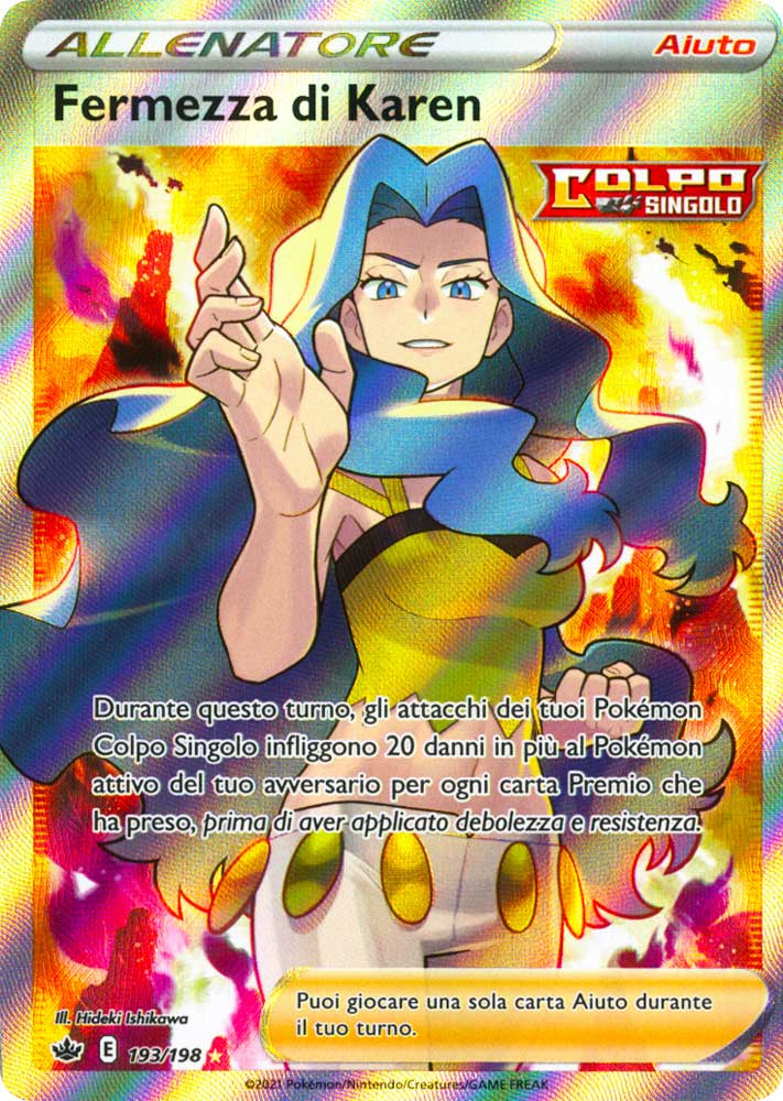 193 / 198 Fermezza di Karen Ultra Rara Full Art foil (IT) -NEAR MINT-