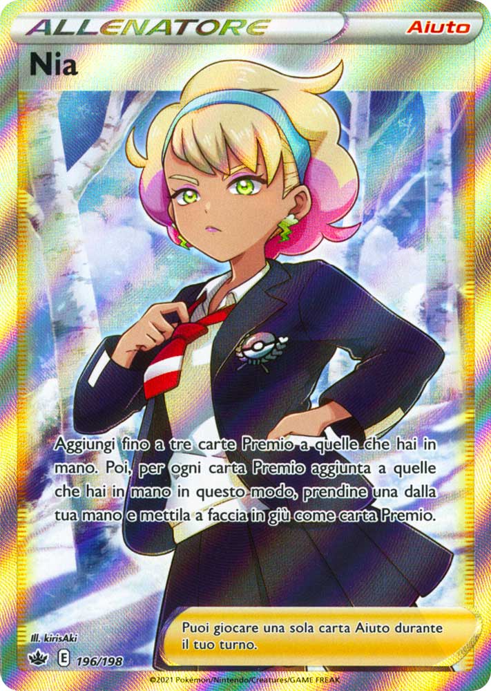 196 / 198 Nia Ultra Rara Full Art foil (IT) -NEAR MINT-