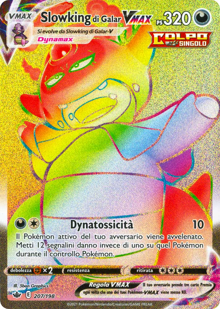 207 / 198 Slowking di Galar VMAX Rara Segreta VMAX Rainbow foil (IT) -NEAR MINT-
