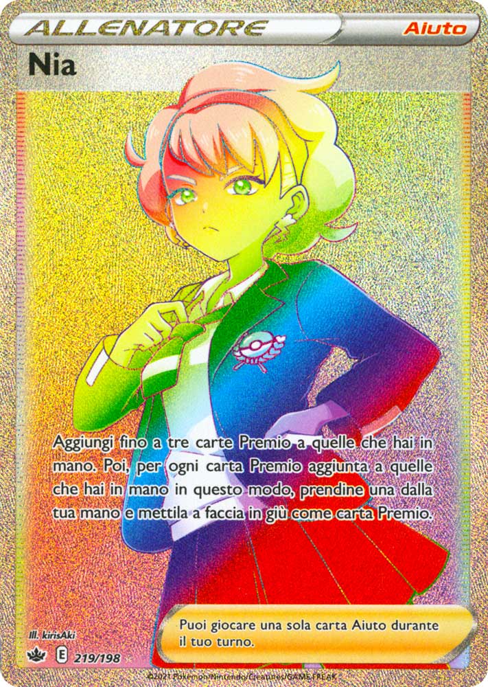 219 / 198 Nia Rara Segreta Rainbow foil (IT) -NEAR MINT-