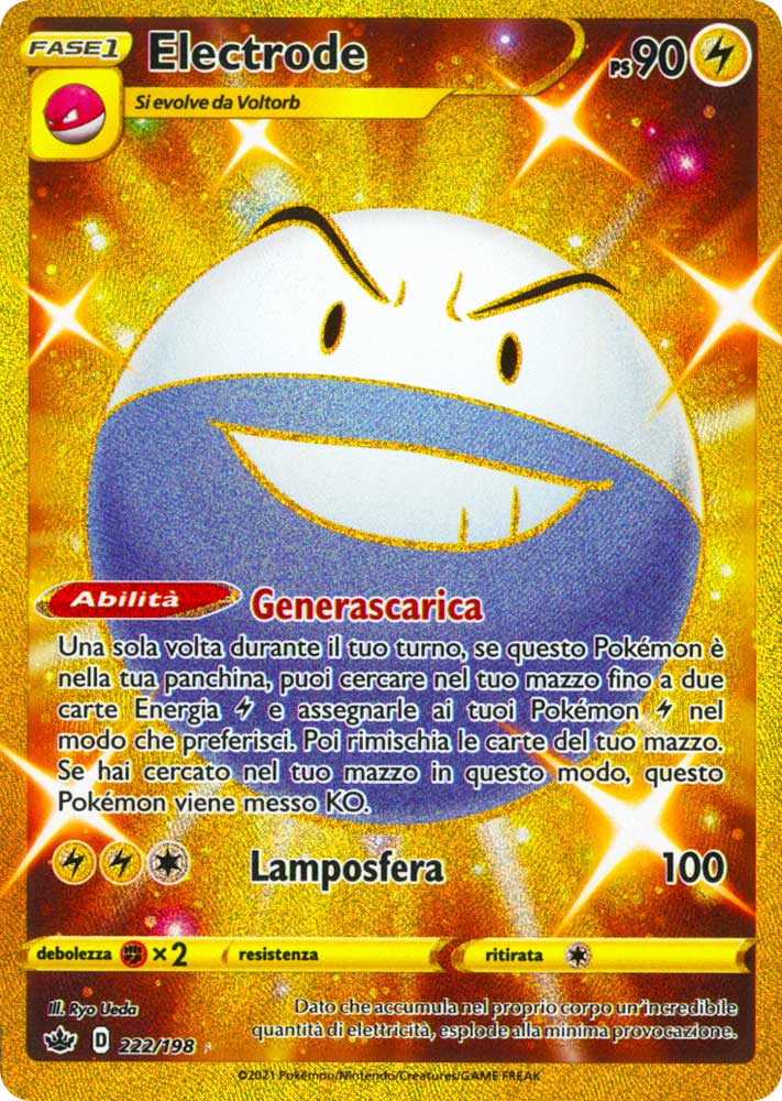 222 / 198 Electrode Rara Segreta Gold foil (IT) -NEAR MINT-