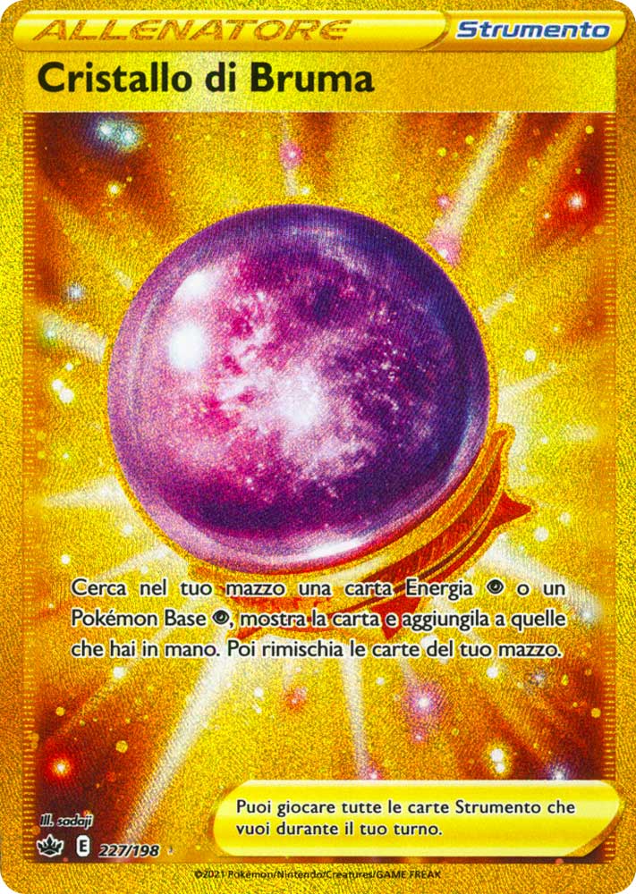 227 / 198 Cristallo di Bruma Rara Segreta Gold foil (IT) -NEAR MINT-