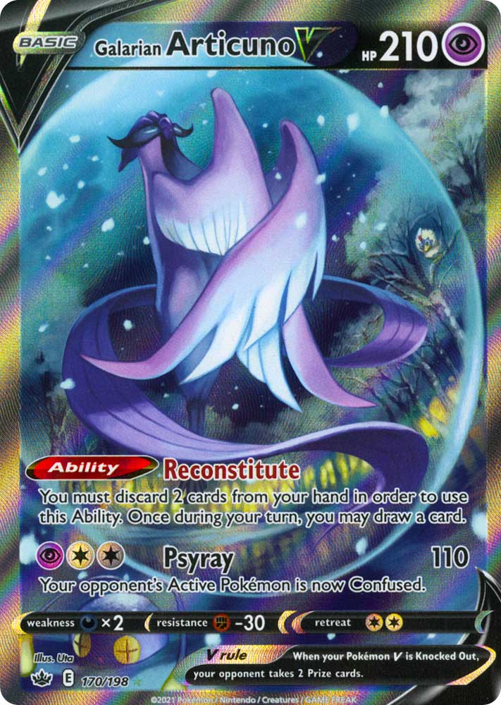 170 / 198 Galarian Articuno V Ultra Rara V Full Art foil (EN) -NEAR MINT-
