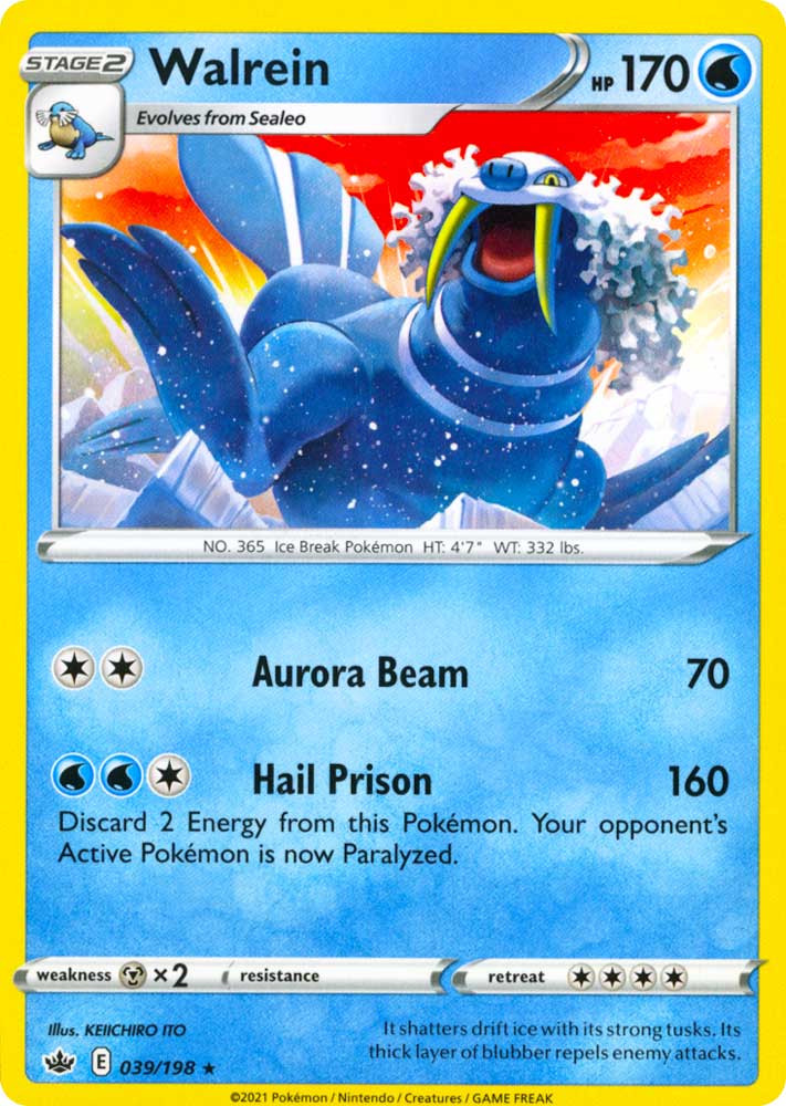 039 / 198 Walrein Rara normale (EN) -NEAR MINT-