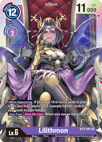 BT03-EN091 Lilithmon super rara foil (EN) -NEAR MINT-