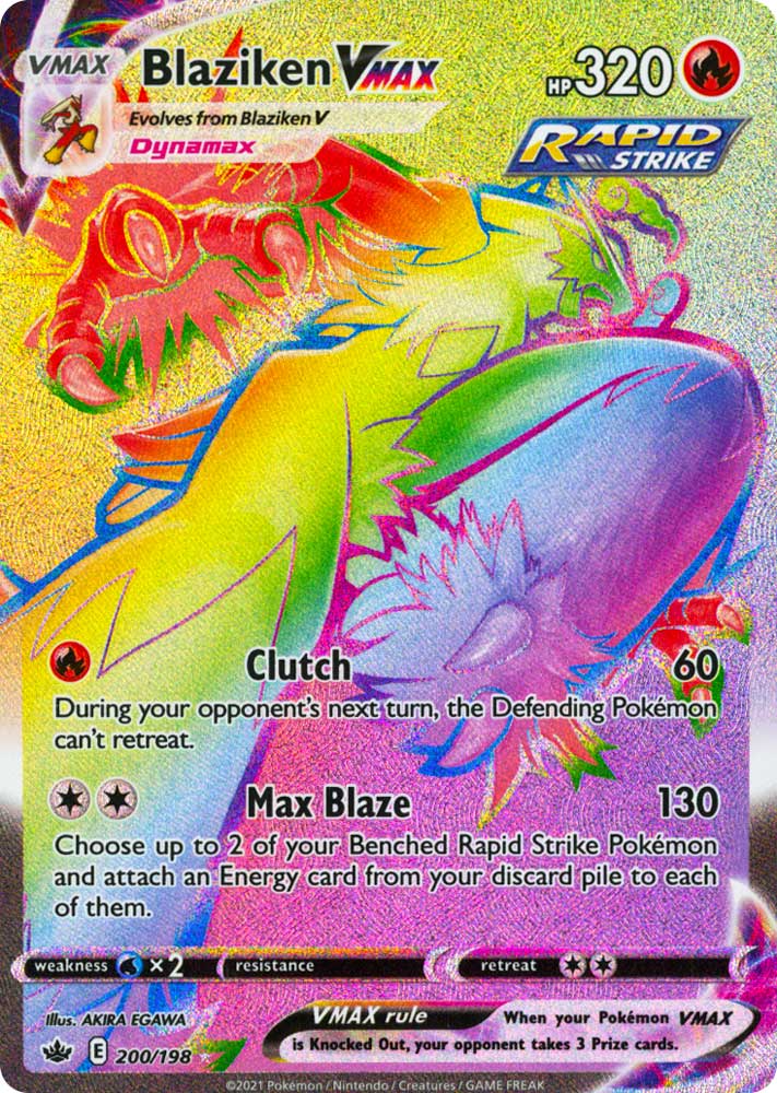 200 / 198 Blaziken VMAX Rara Segreta VMAX Rainbow foil (EN) -NEAR MINT-