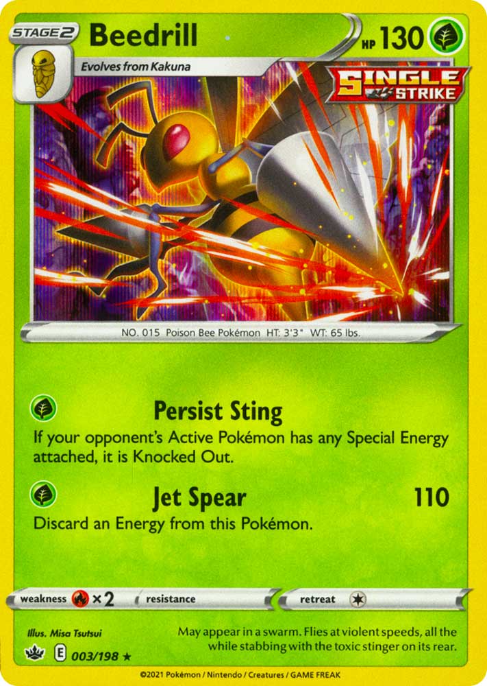 003 / 198 Beedrill Rara Holo foil (EN) -NEAR MINT-