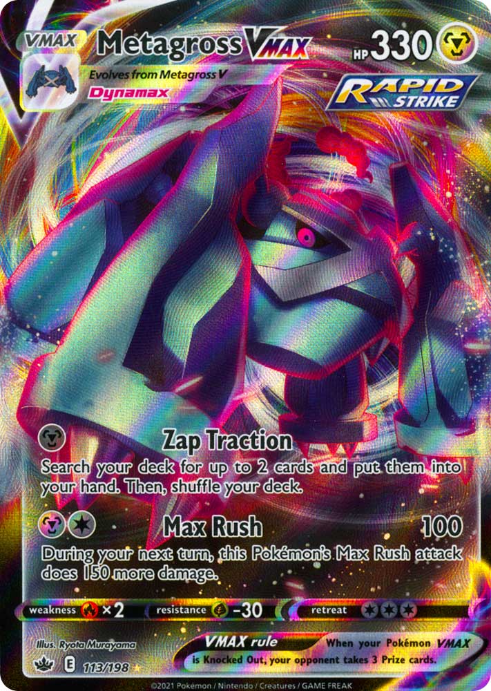113 / 198 Metagross VMAX Rara Holo VMAX foil (EN) -NEAR MINT-