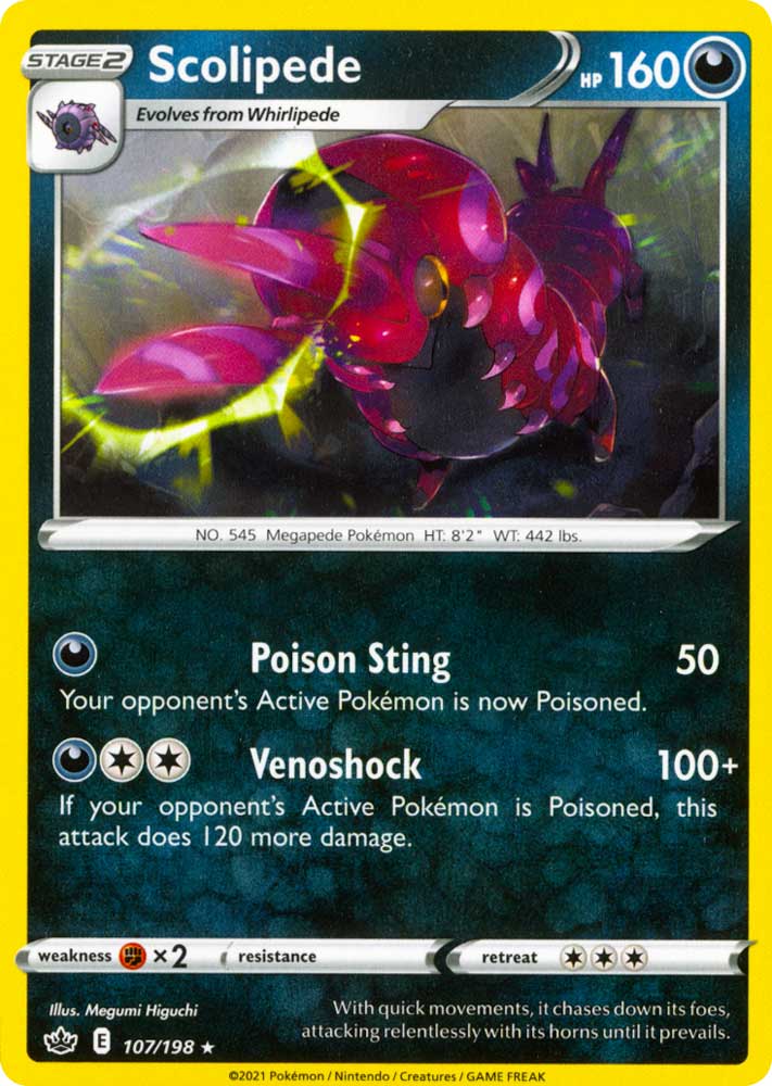 107 / 198 Scolipede Rara normale (EN) -NEAR MINT-