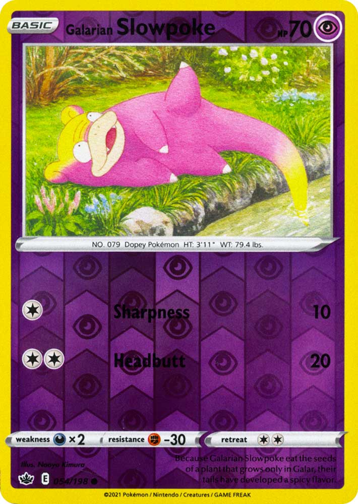054 / 198 Galarian Slowpoke Comune Reverse foil (EN) -NEAR MINT-