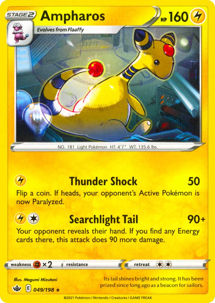 049 / 198 Ampharos Rara normale (EN) -NEAR MINT-