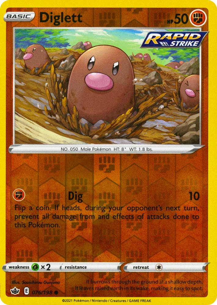 076 / 198 Diglett Comune Reverse foil (EN) -NEAR MINT-