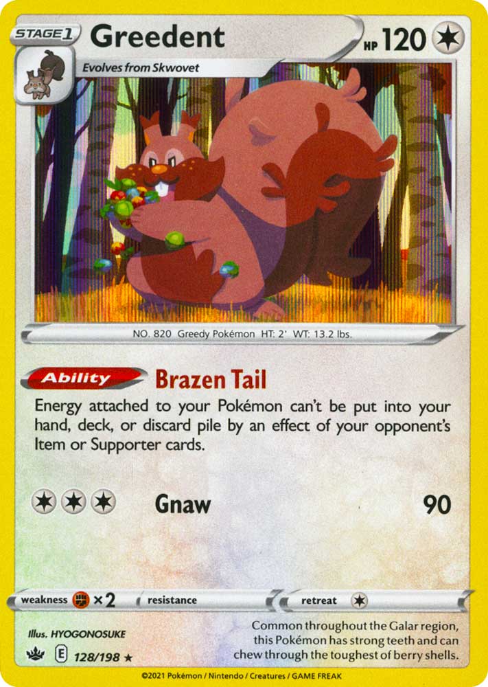 128 / 198 Greedent Rara Holo foil (EN) -NEAR MINT-