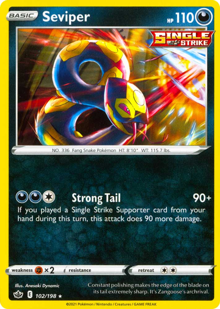 102 / 198 Seviper Rara normale (EN) -NEAR MINT-