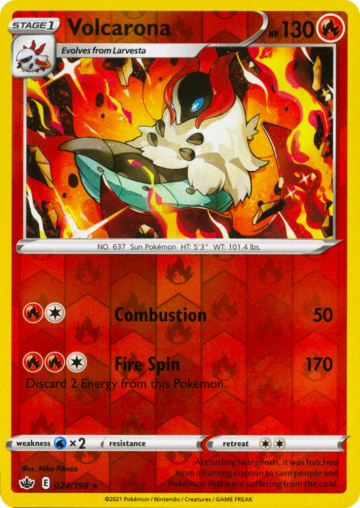 024 / 198 Volcarona Rara Reverse foil (EN) -NEAR MINT-