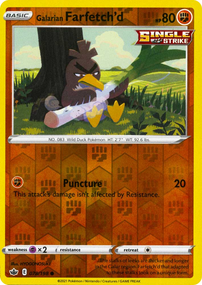 078 / 198 Galarian Farfetch'd Comune Reverse foil (EN) -NEAR MINT-