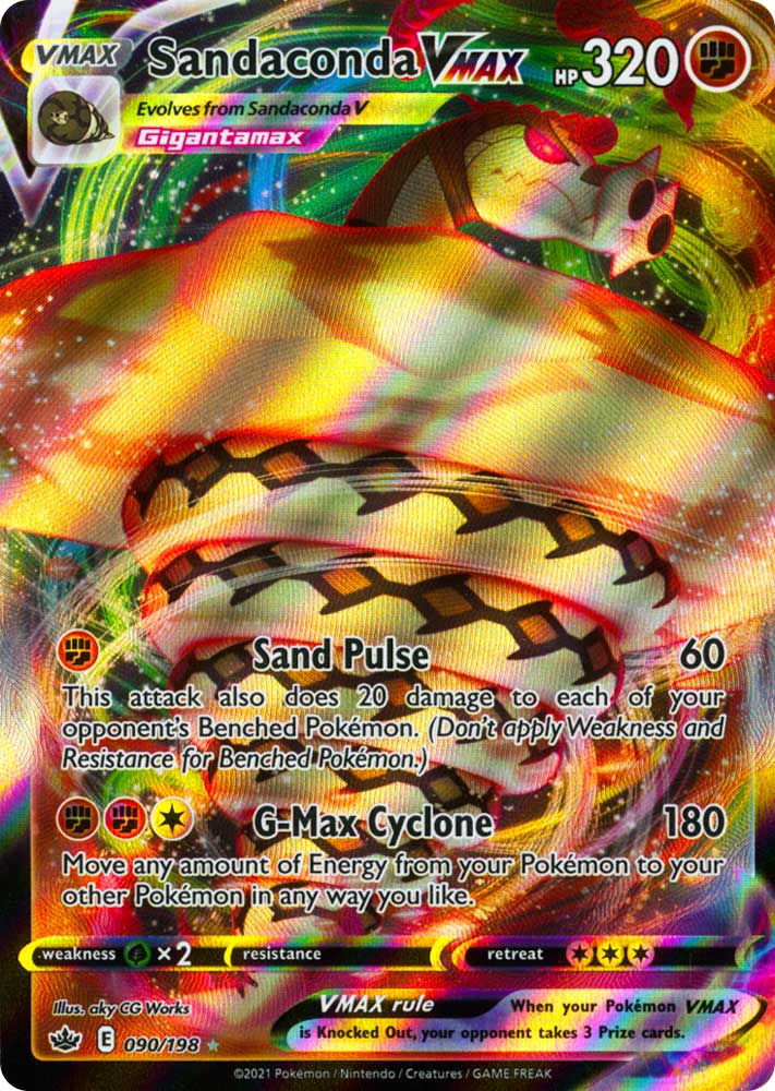 090 / 198 Sandaconda VMAX Rara Holo VMAX foil (EN) -NEAR MINT-
