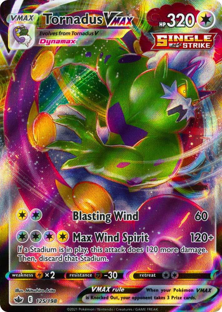 125 / 198 Tornadus VMAX Rara Holo VMAX foil (EN) -NEAR MINT-