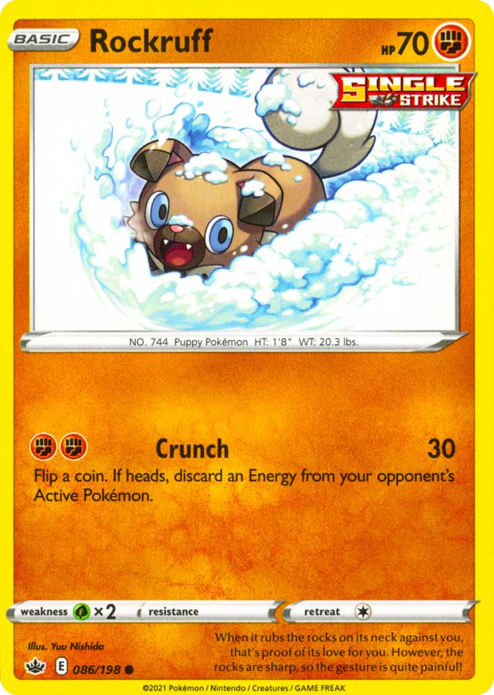 086 / 198 Rockruff Comune normale (EN) -NEAR MINT-