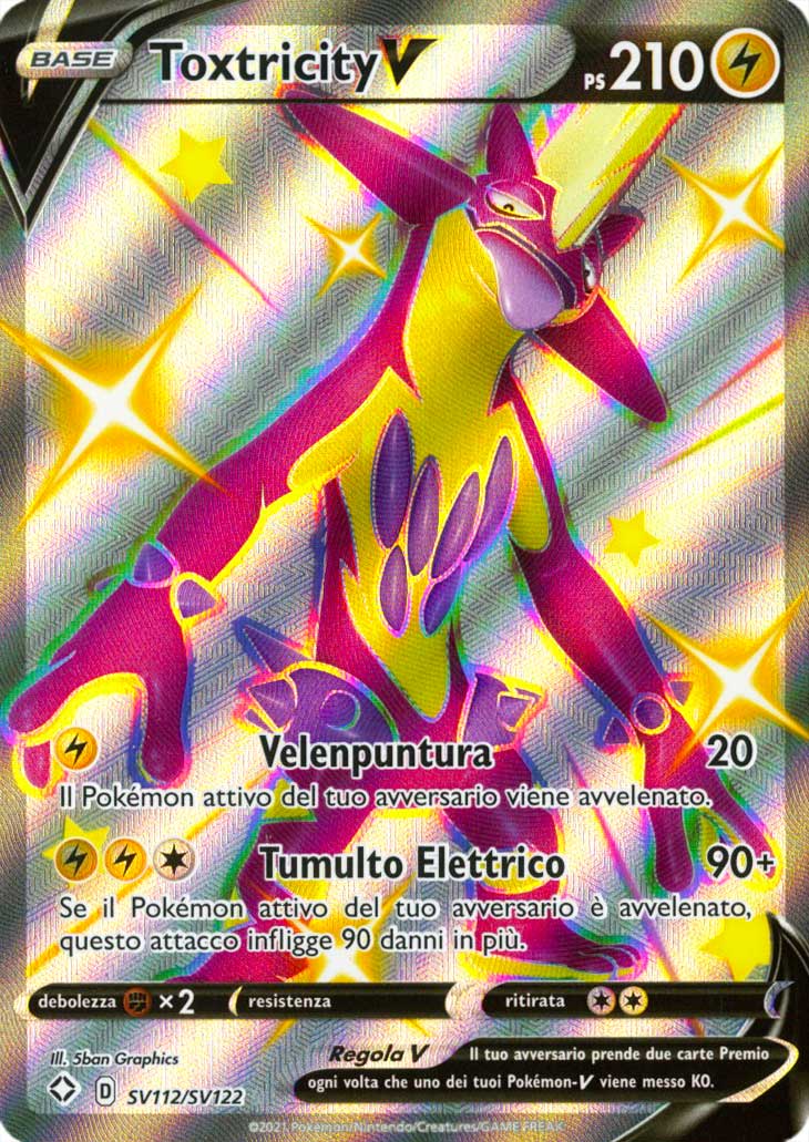SV112 / SV122 Toxtricity V Rara Shiny Vault V foil (IT) -NEAR MINT-