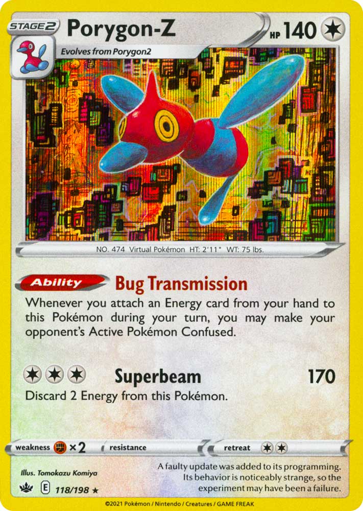 118 / 198 Porygon-Z Rara Holo foil (EN) -NEAR MINT-