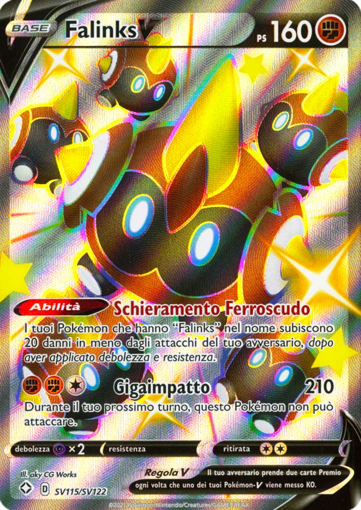 SV115 / SV122 Falinks V Rara Shiny Vault V foil (IT) -NEAR MINT-