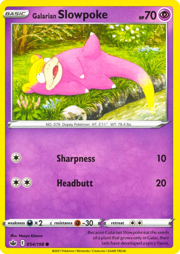 054 / 198 Galarian Slowpoke Comune normale (EN) -NEAR MINT-