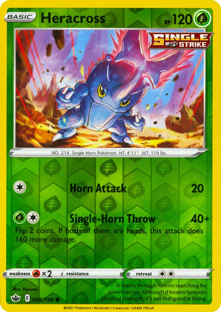 006 / 198 Heracross Comune Reverse foil (EN) -NEAR MINT-