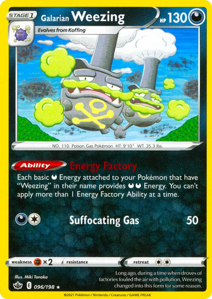 096 / 198 Galarian Weezing Rara normale (EN) -NEAR MINT-