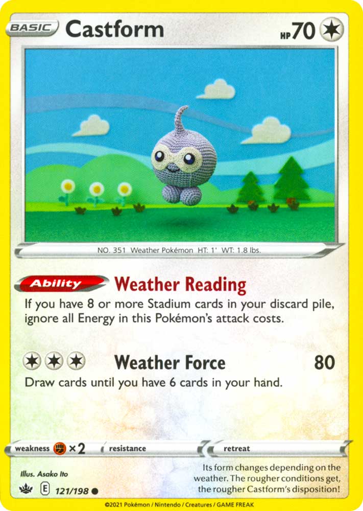 121 / 198 Castform Comune normale (EN) -NEAR MINT-