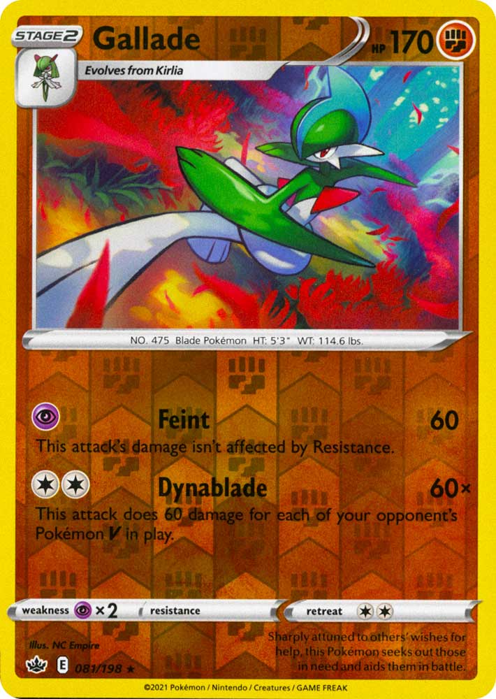 081 / 198 Gallade Rara Reverse foil (EN) -NEAR MINT-