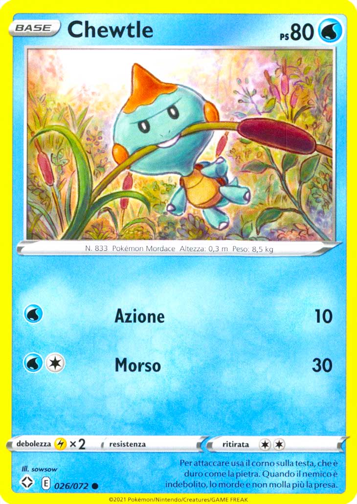 26 / 72 Chewtle Comune normale (IT) -NEAR MINT-