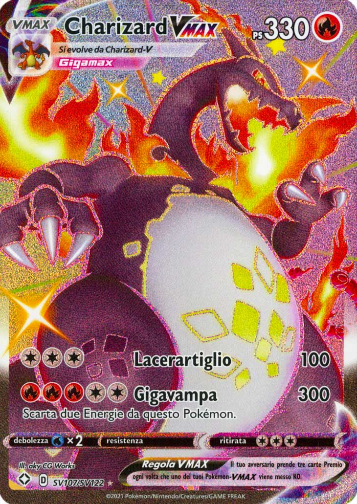 SV107 / SV122 Charizard VMAX Rara Shiny Vault foil (IT) -NEAR MINT-