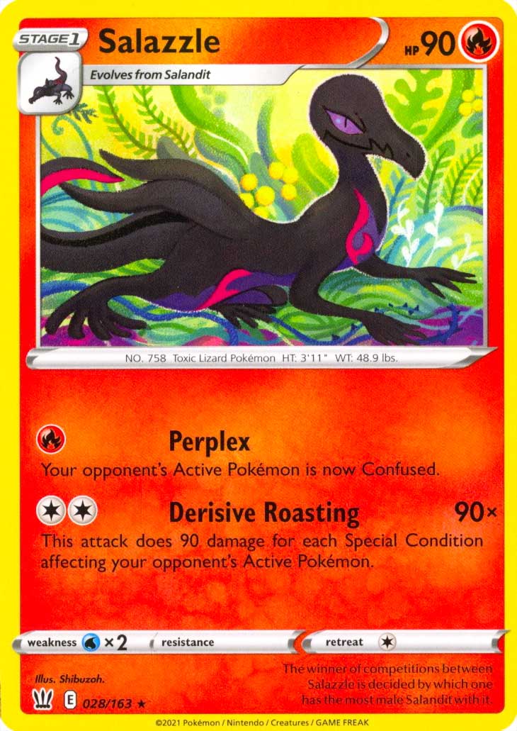 028 / 163 Salazzle Rara normale (EN) -NEAR MINT-