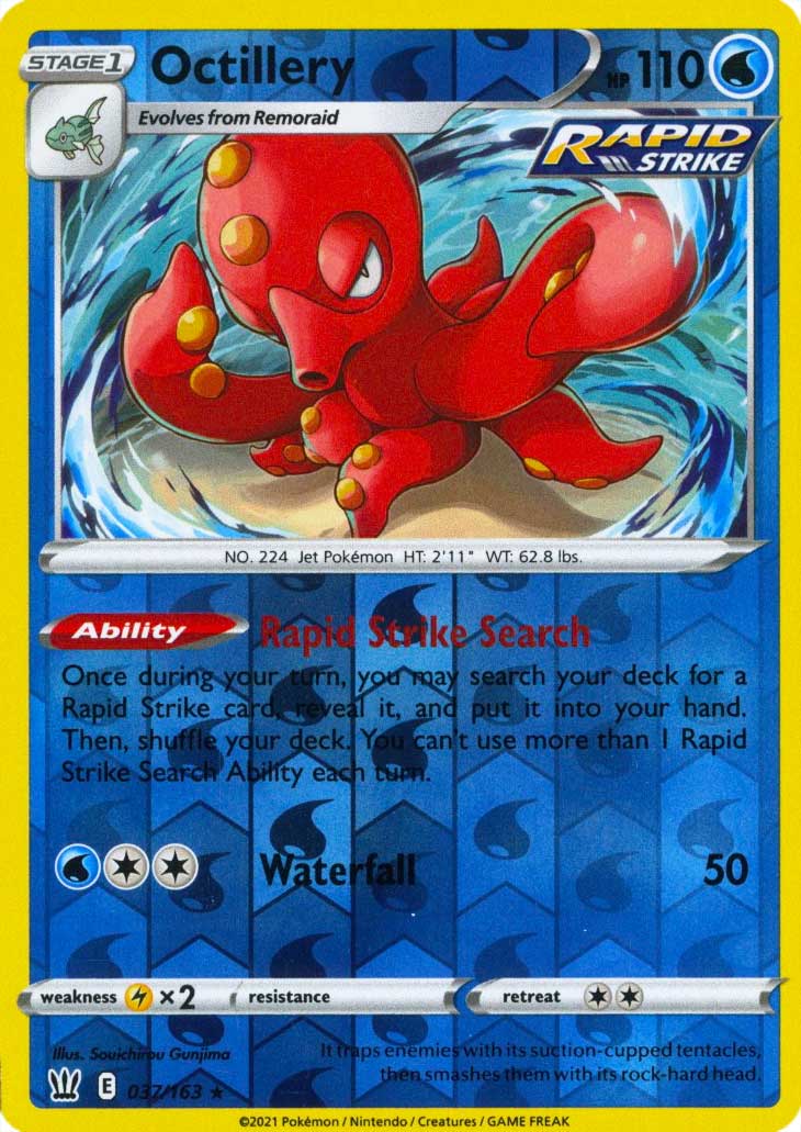 037 / 163 Octillery Rara Holo Reverse foil (EN) -NEAR MINT-
