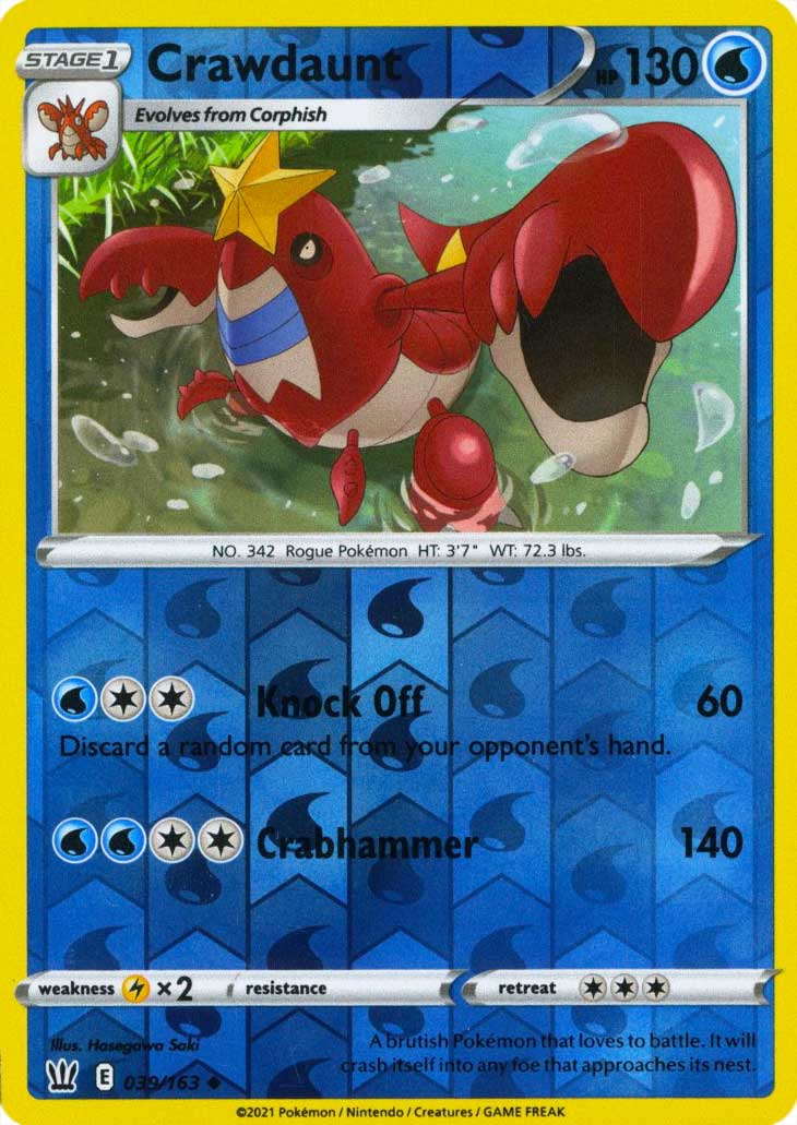 039 / 163 Crawdaunt Non Comune Reverse foil (EN) -NEAR MINT-