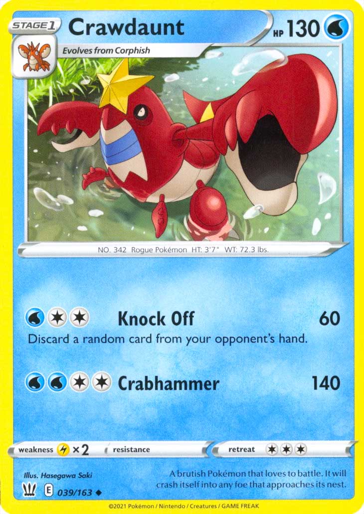 039 / 163 Crawdaunt Non Comune normale (EN) -NEAR MINT-