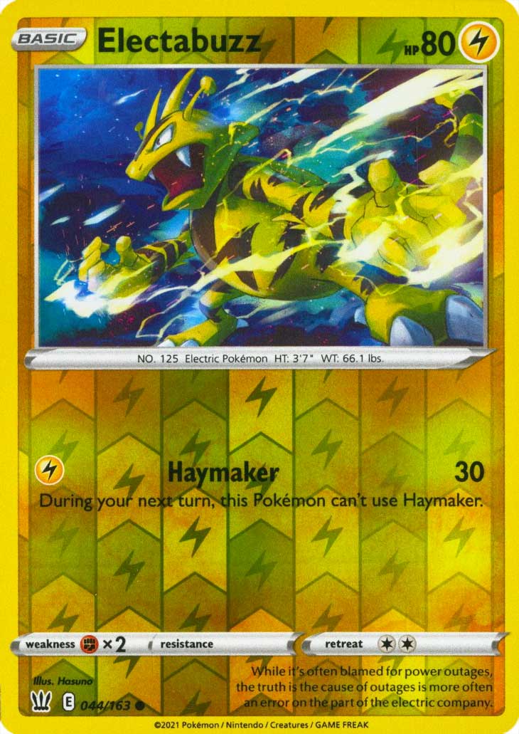 044 / 163 Electabuzz Comune Reverse foil (EN) -NEAR MINT-