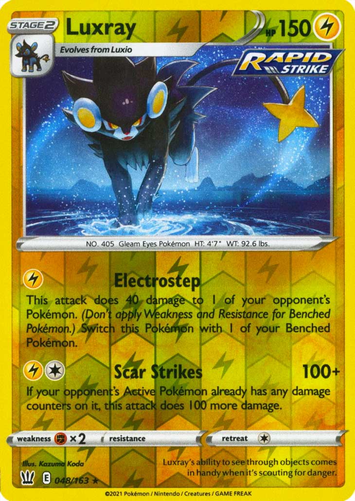 048 / 163 Luxray Rara Holo Reverse foil (EN) -NEAR MINT-