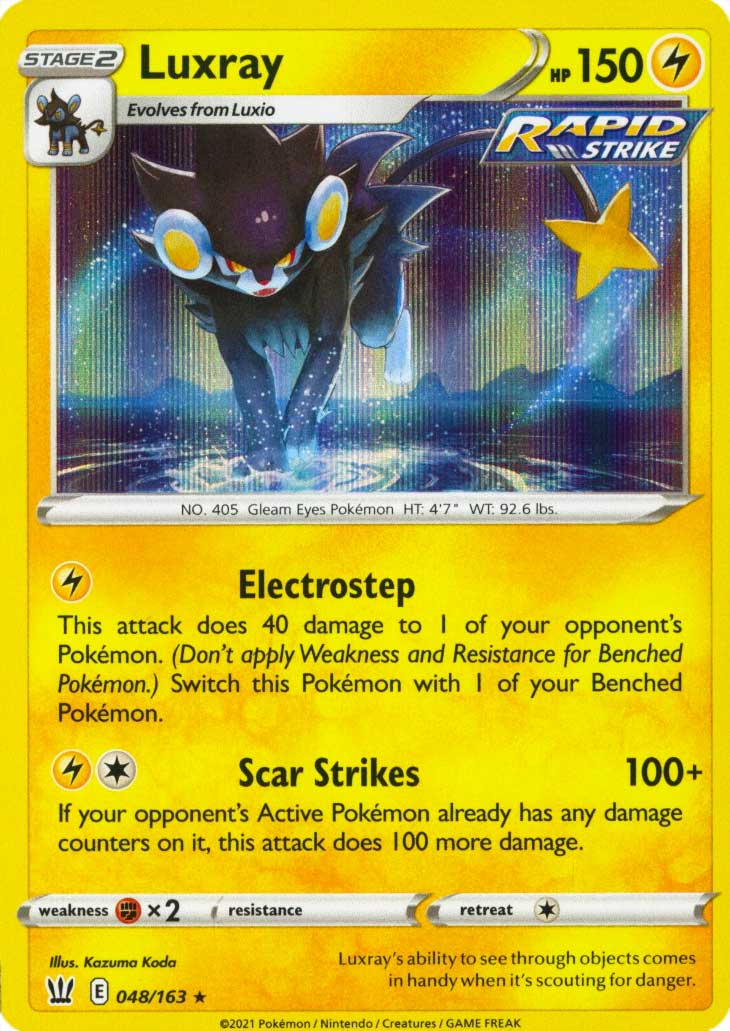 048 / 163 Luxray Rara Holo foil (EN) -NEAR MINT-
