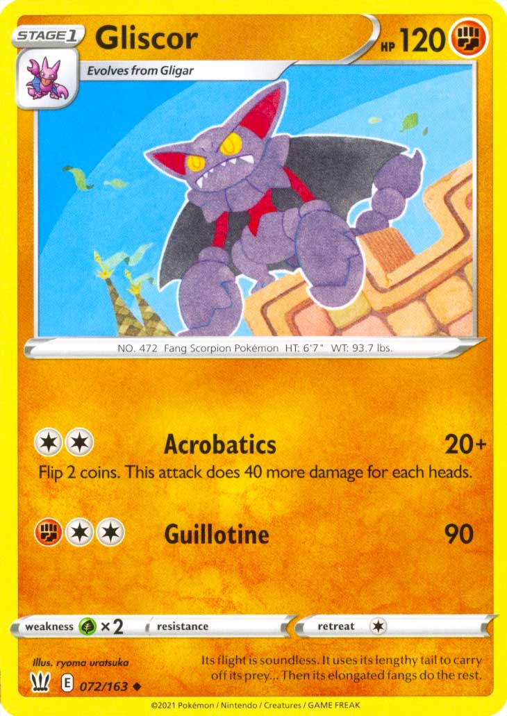 072 / 163 Gliscor Non Comune normale (EN) -NEAR MINT-