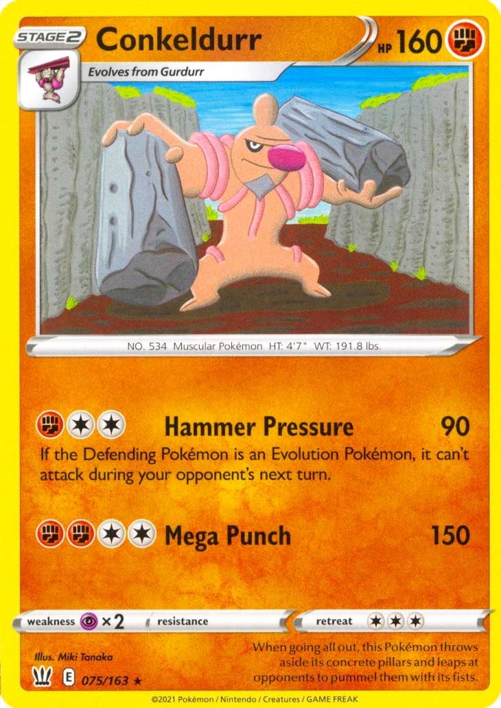 075 / 163 Conkeldurr Rara normale (EN) -NEAR MINT-