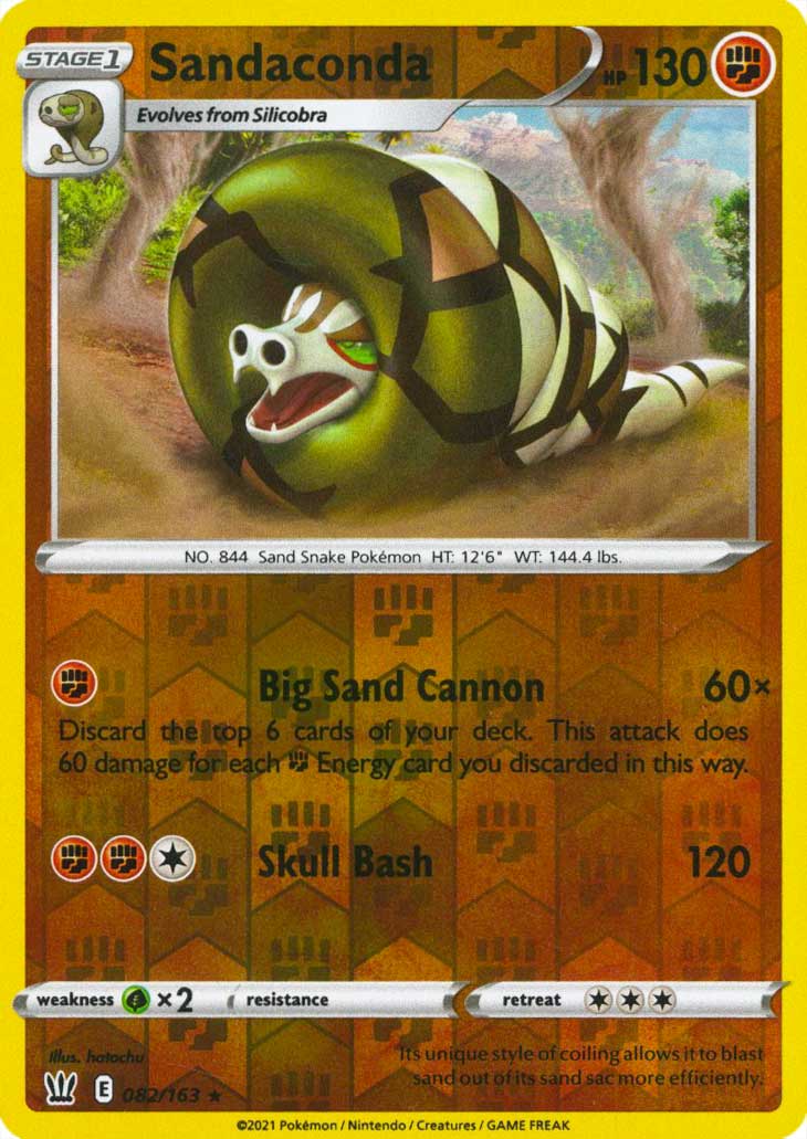 082 / 163 Sandaconda Rara Holo Reverse foil (EN) -NEAR MINT-