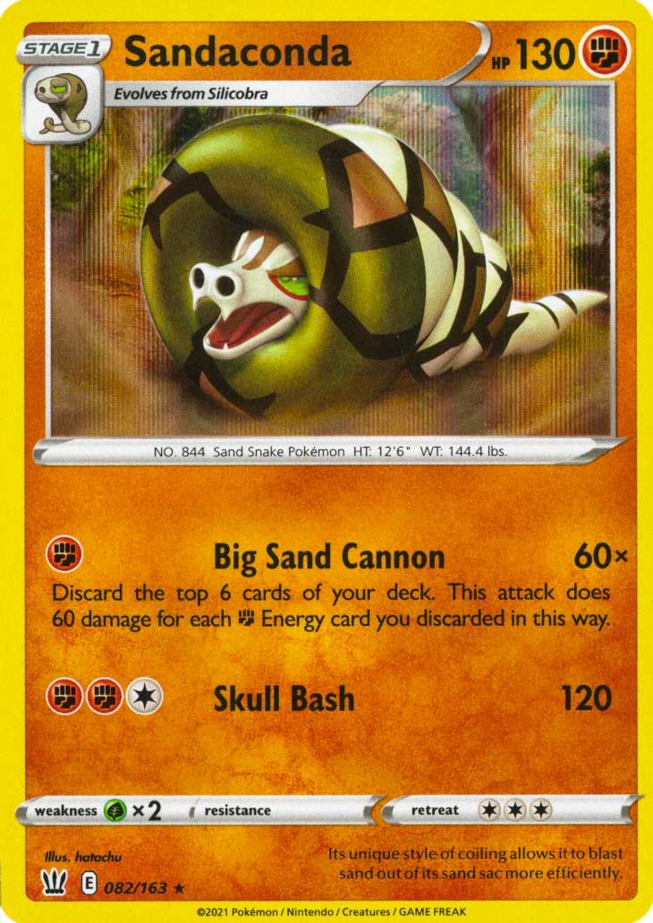 082 / 163 Sandaconda Rara Holo foil (EN) -NEAR MINT-