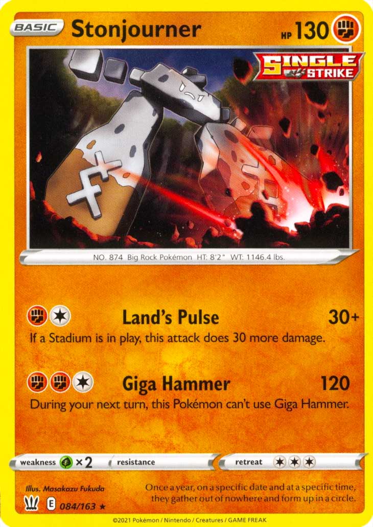 084 / 163 Stonjourner Rara normale (EN) -NEAR MINT-