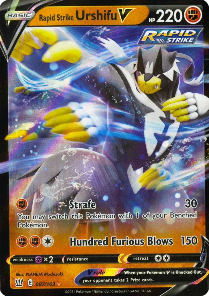 087 / 163 Rapid Strike Urshifu V Rara Holo V foil (EN) -NEAR MINT-