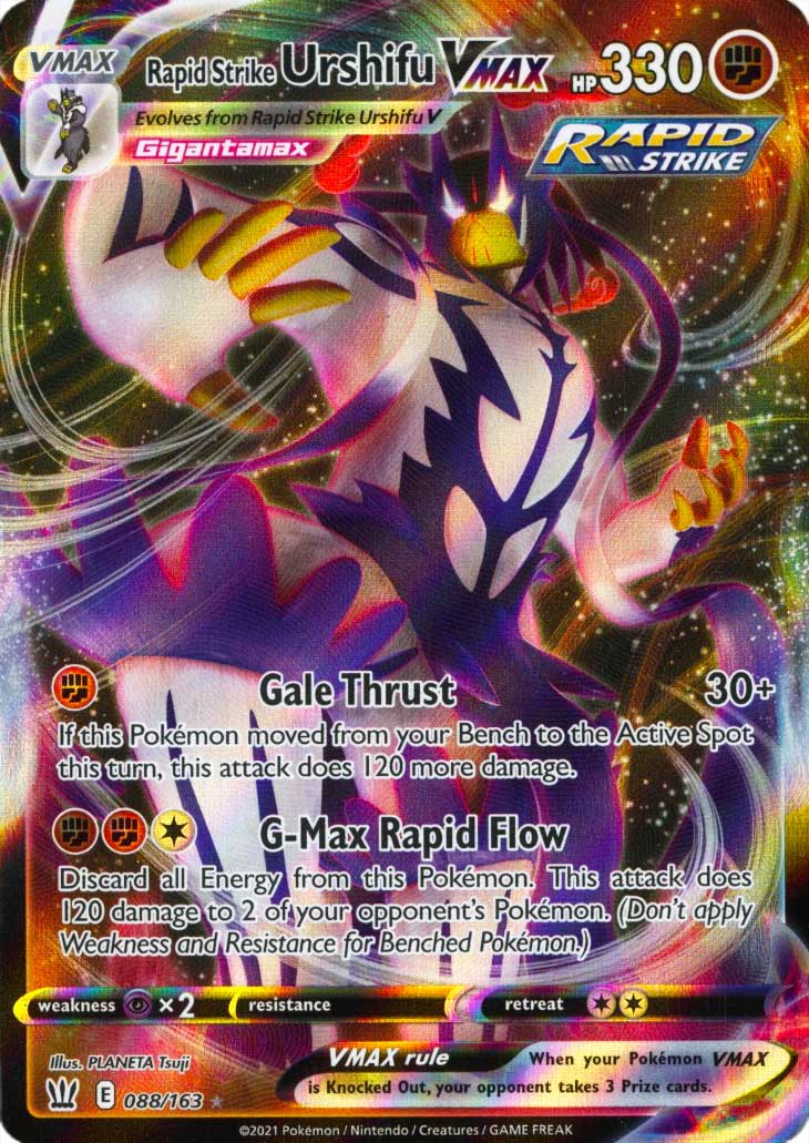 088 / 163 Rapid Strike Urshifu VMAX Rara Holo VMAX foil (EN) -NEAR MINT-