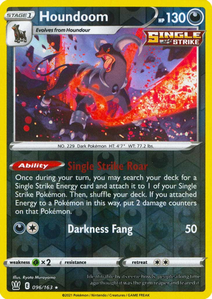 096 / 163 Houndoom Rara Holo Reverse foil (EN) -NEAR MINT-