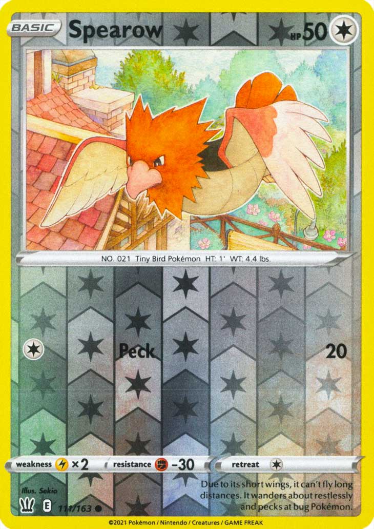 111 / 163 Spearow Comune Reverse foil (EN) -NEAR MINT-